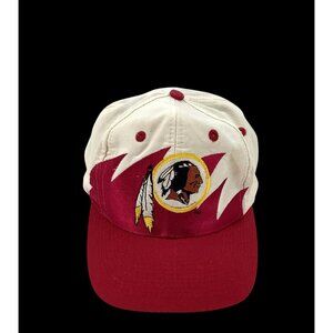 Vintage Logo 7 NFL Washington Redskins Snapback Hat One Size White & Burgundy